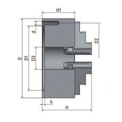 4-čelisťové sklíčidlo s nezávisle stavitelnými čelistmi ø 80 mm 3440286