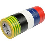 Páska izolační 19 x 0,13 mm x 20 m barevná 10 ks - YT-8173