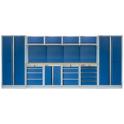 Kvalitní PROFI BLUE dílenský nábytek - 4535 x 2000 x 495 mm - MTGS1300A2