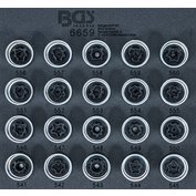 Sada klíčů na bezpečnostní šrouby kol v pěnové výplni, VAG, 20 ks - B6659
