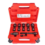 Průmyslové hlavice Shockwave 1/2" HEX sada 13ks, 10-24mm krátké